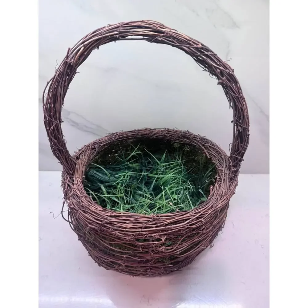 Set of 2 Rustic Twig Baskets